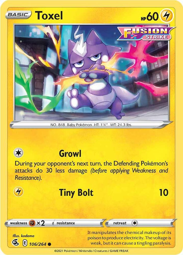 Pokemon Toxel 106/264 Fusion Strike