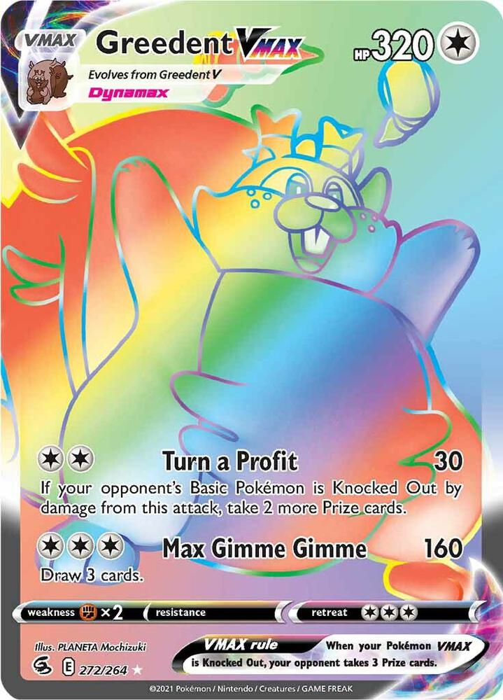 Pokemon Greedent VMAX 272/264 Fusion Strike