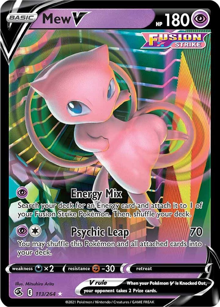 Pokemon Mew V 113/264 Fusion Strike