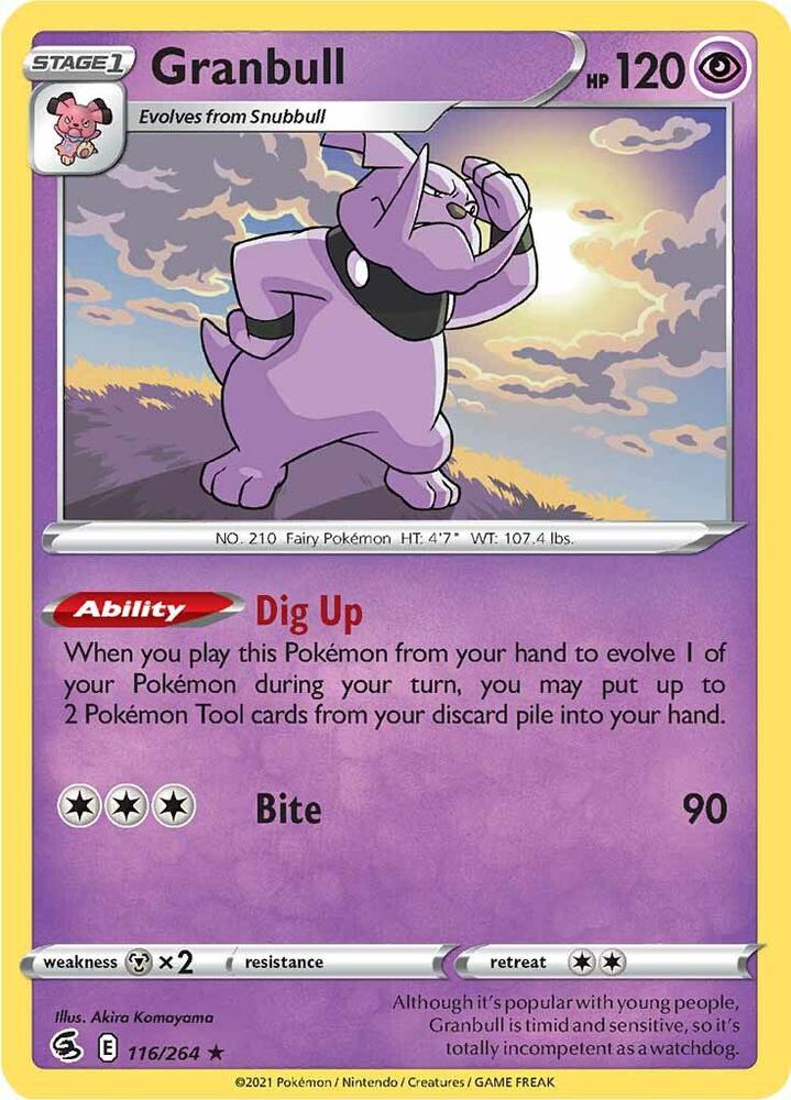 Pokemon Granbull 116/264 Fusion Strike