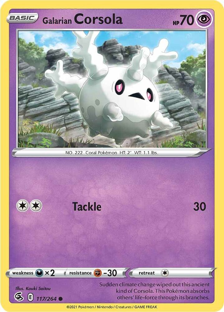 Pokemon Galarian Corsola 117/264 Fusion Strike