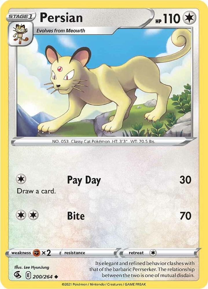 Pokemon Persian 200/264 Fusion Strike