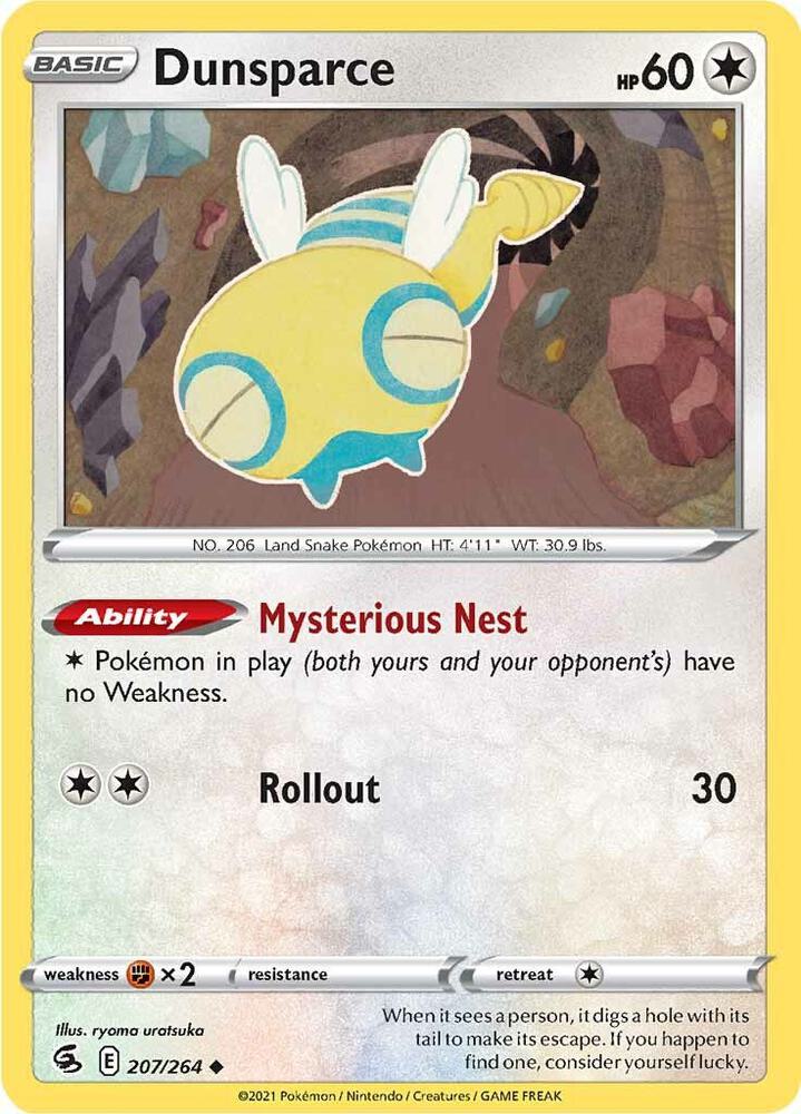 Pokemon Dunsparce 207/264 Fusion Strike