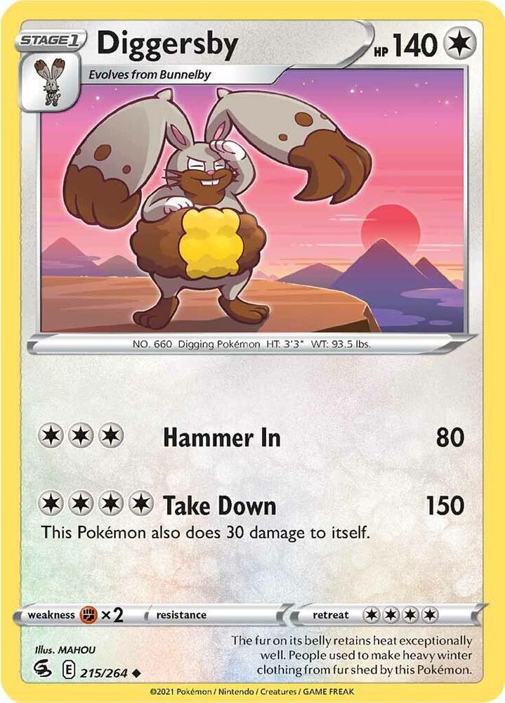 Pokemon Diggersby 215/264 Fusion Strike