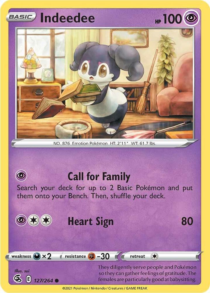 Pokemon Indeedee 127/264 Fusion Strike