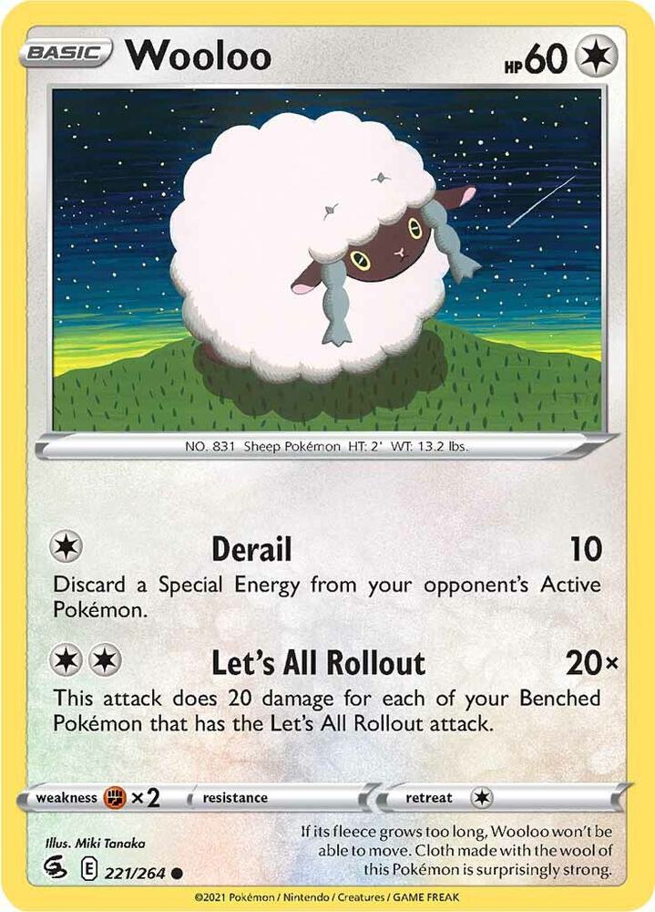 Pokemon Wooloo 221/264 Fusion Strike