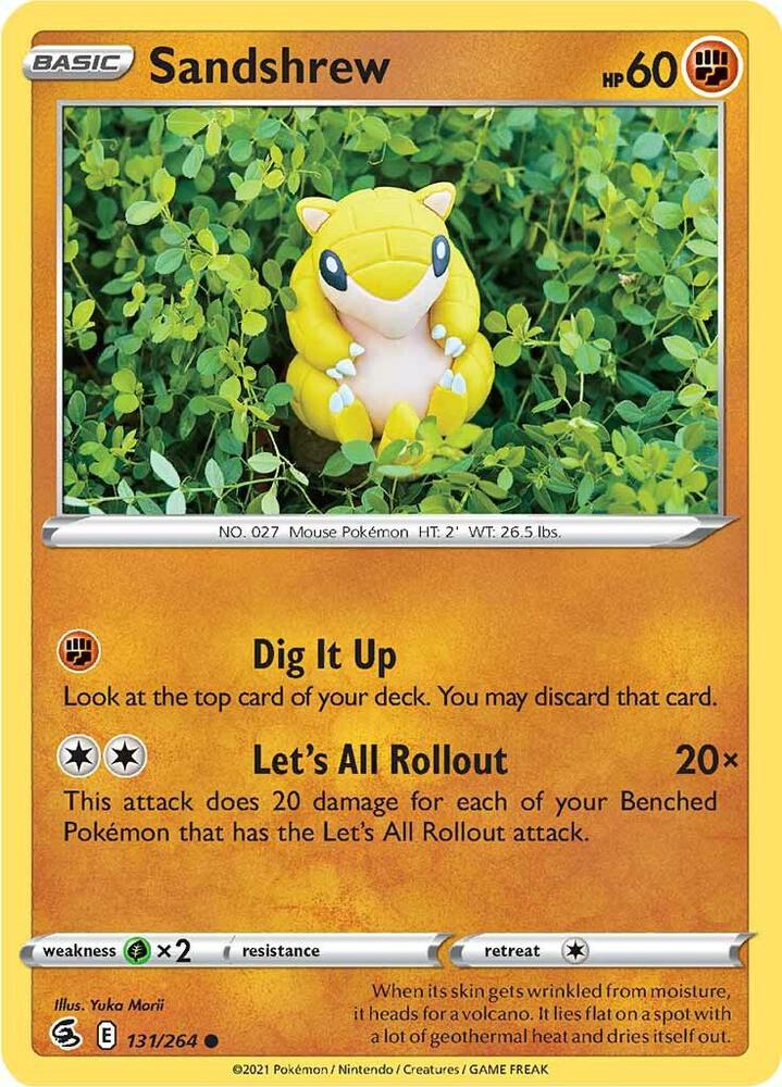 Pokemon Sandshrew 131/264 Fusion Strike