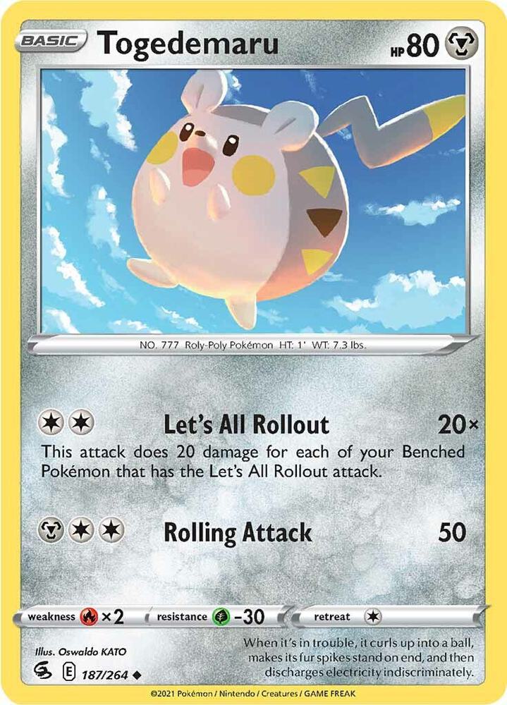 Pokemon Togedemaru 187/264 Fusion Strike