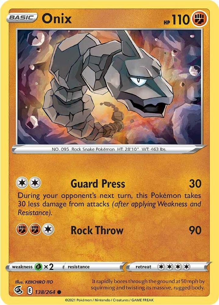 Pokemon Onix 138/264 Fusion Strike