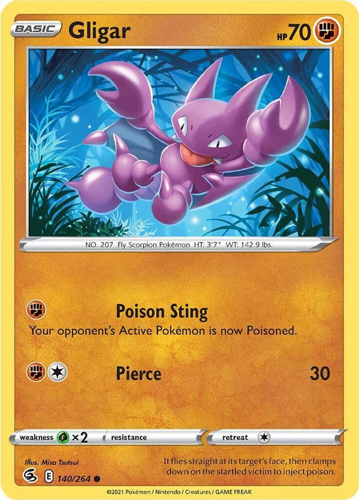 Pokemon Gligar 140/264 Fusion Strike