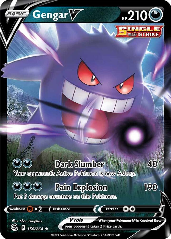 Pokemon Gengar V 156/264 Fusion Strike