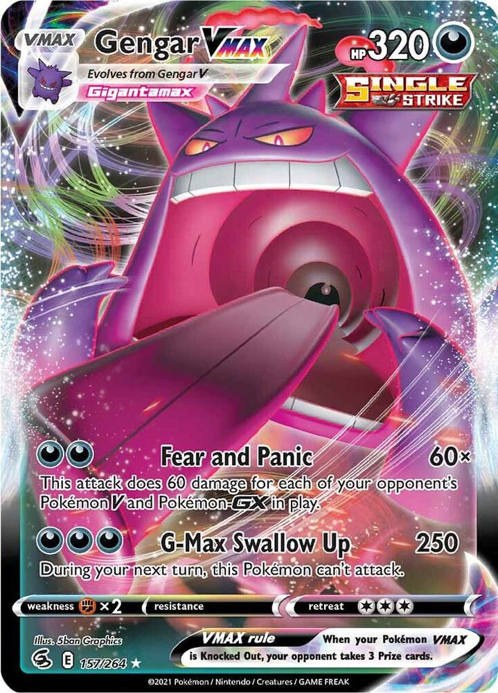 Pokemon Gengar VMAX 157/264 Fusion Strike