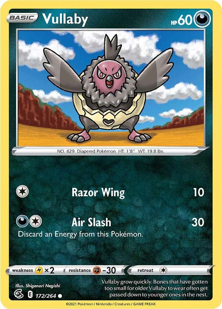 Pokemon Vullaby 172/264 Fusion Strike