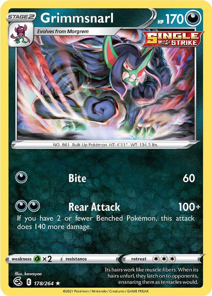 Pokemon Grimmsnarl 178/264 Fusion Strike