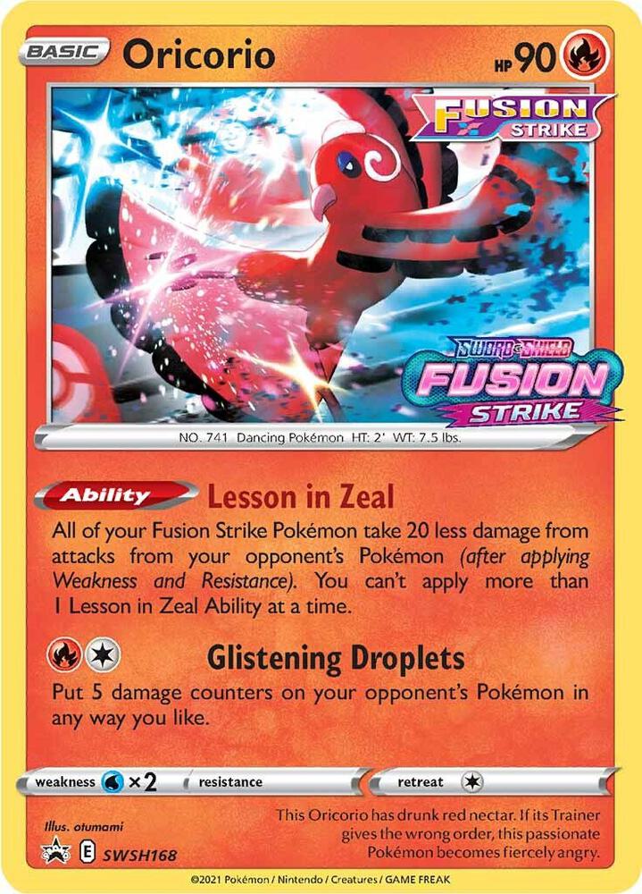 Pokemon Oricorio SWSH168 SWSH Black Star Promos