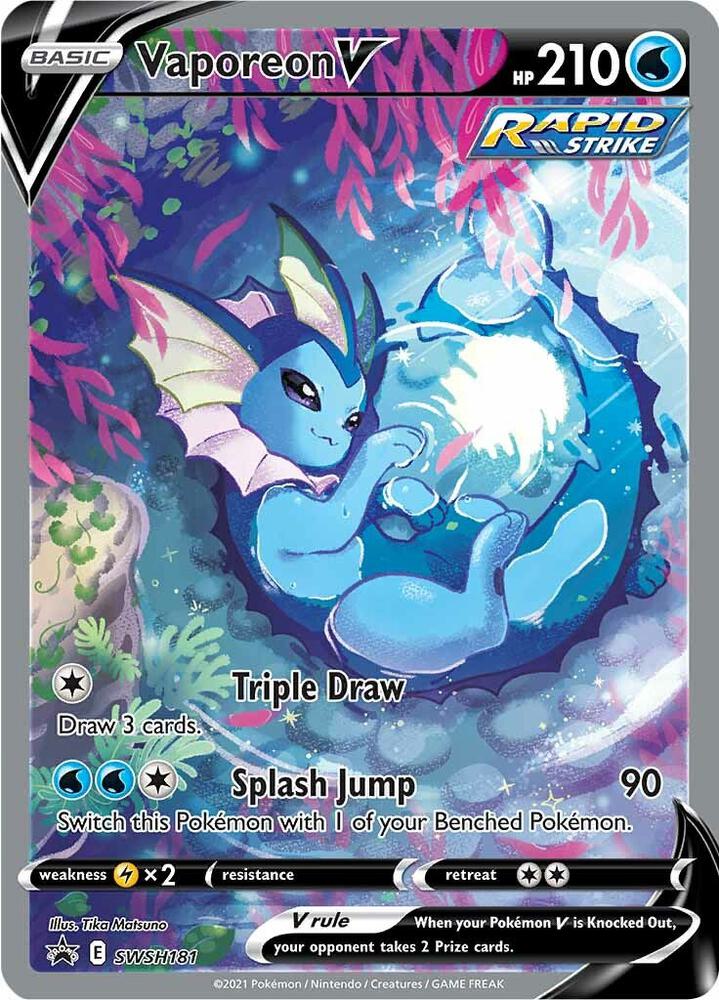Pokemon Vaporeon V SWSH181 SWSH Black Star Promos