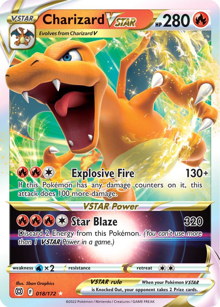 Pokemon Charizard VSTAR 18/172 Brilliant Stars