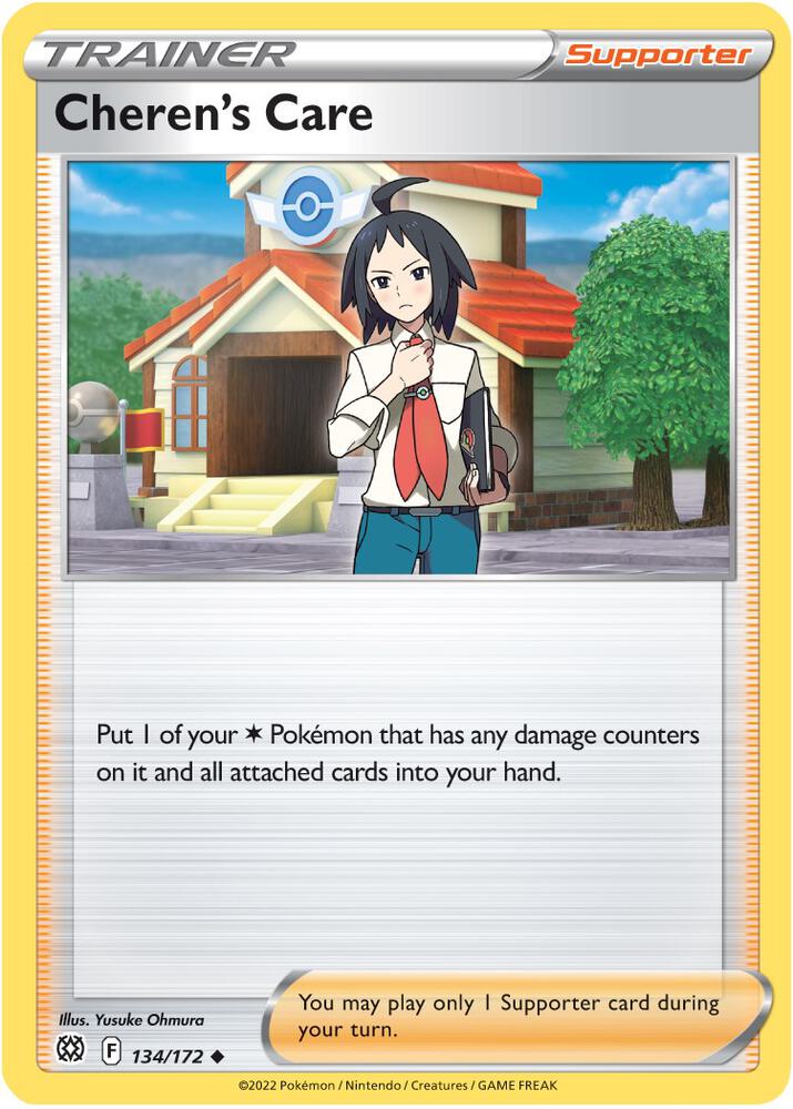 Pokemon Cheren's Care 134/172 Brilliant Stars