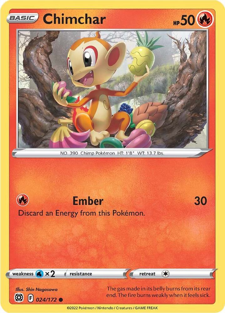 Pokemon Chimchar 24/172 Brilliant Stars
