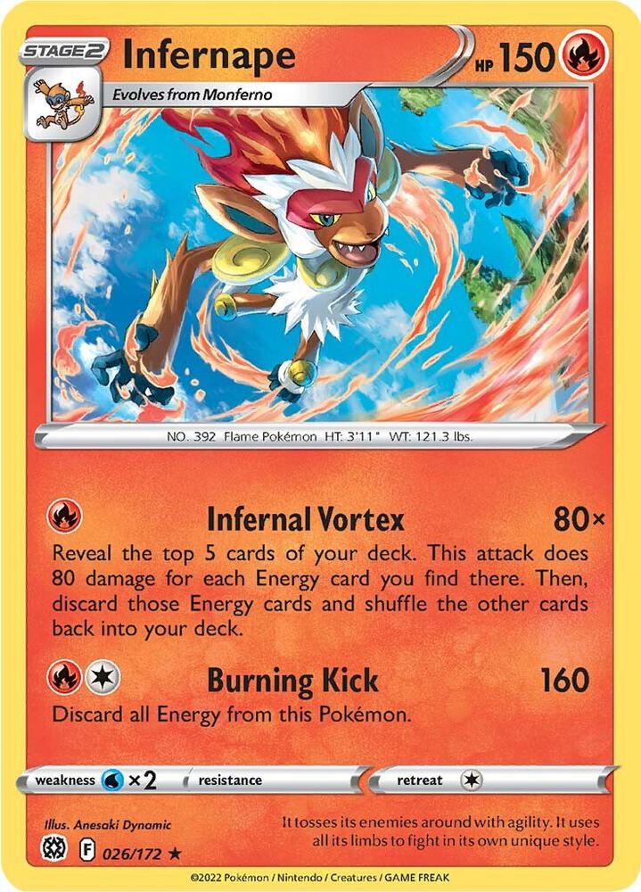 Pokemon Infernape 26/172 Brilliant Stars