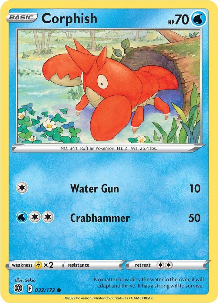 Pokemon Corphish 32/172 Brilliant Stars