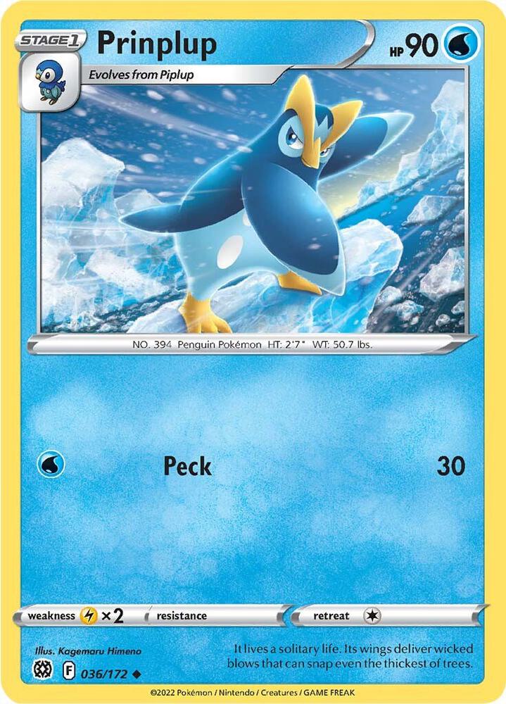 Pokemon Prinplup 36/172 Brilliant Stars