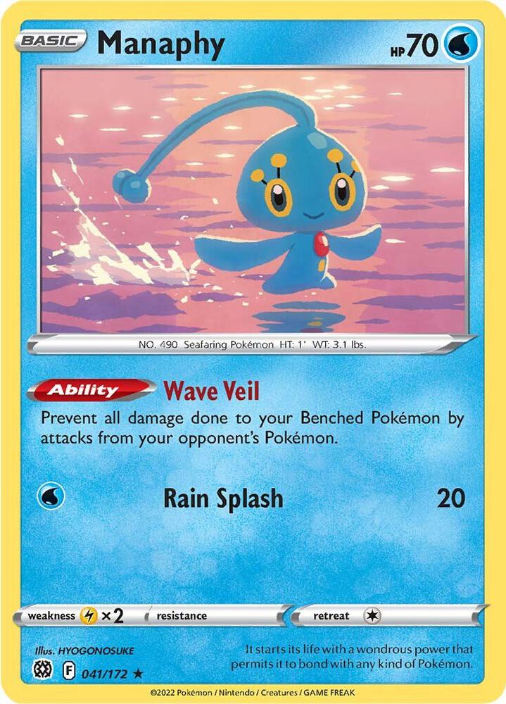 Pokemon Manaphy 41/172 Brilliant Stars