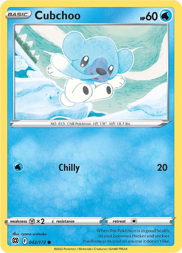 Pokemon Cubchoo 42/172 Brilliant Stars