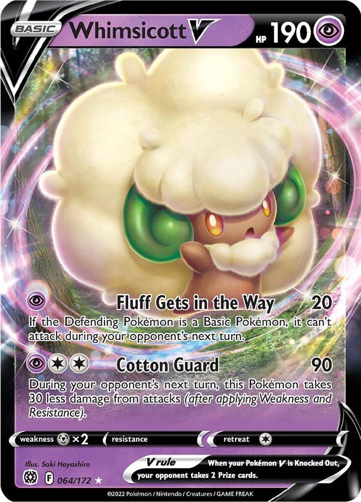 Pokemon Whimsicott V 64/172 Brilliant Stars