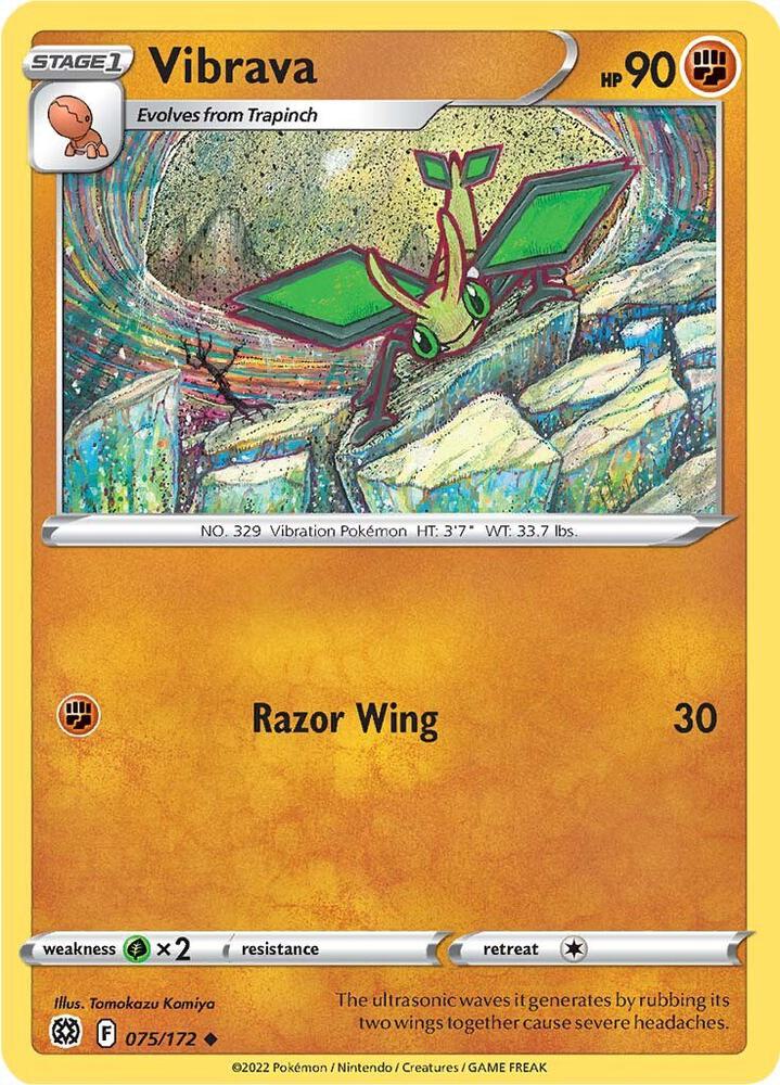 Pokemon Vibrava 75/172 Brilliant Stars