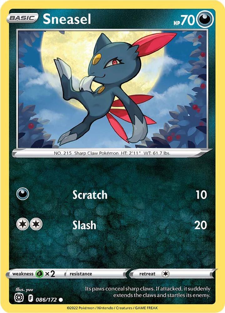 Pokemon Sneasel 86/172 Brilliant Stars
