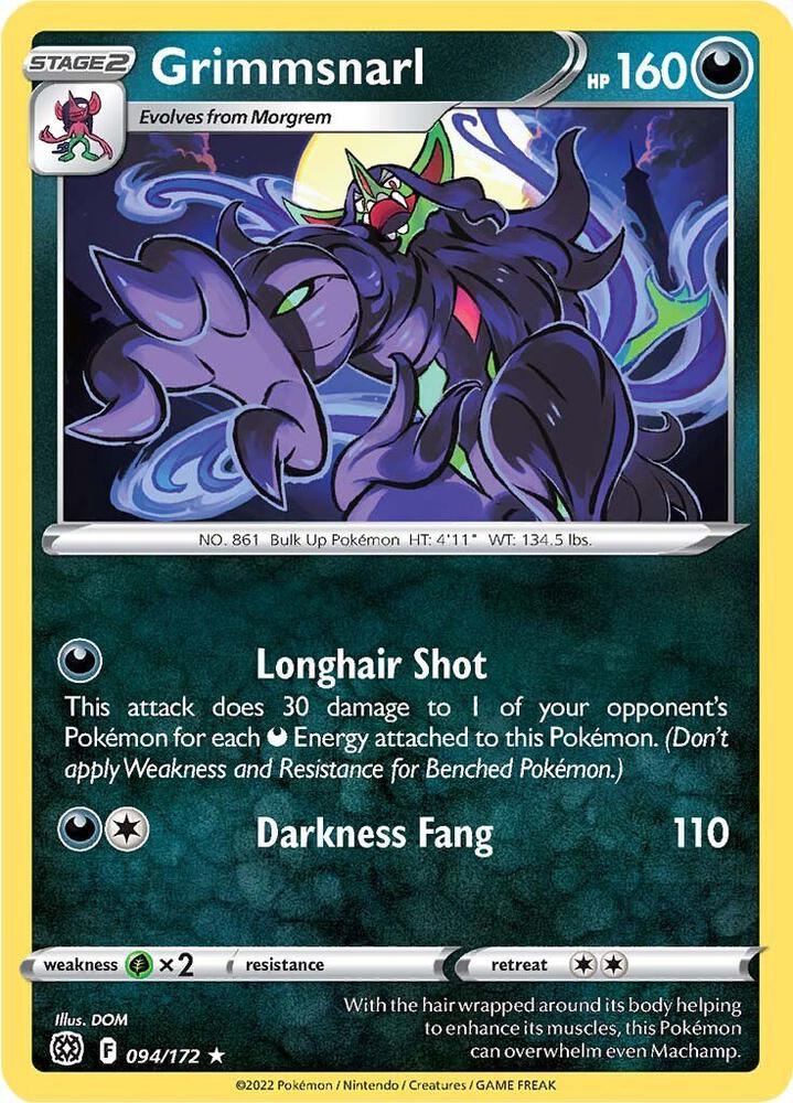 Pokemon Grimmsnarl 94/172 Brilliant Stars