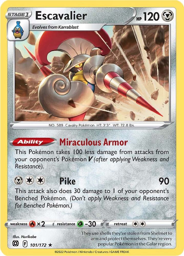 Pokemon Escavalier 101/172 Brilliant Stars
