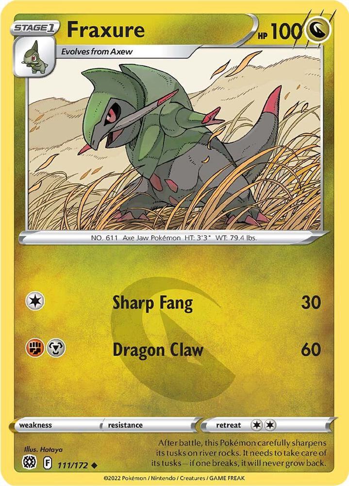 Pokemon Fraxure 111/172 Brilliant Stars