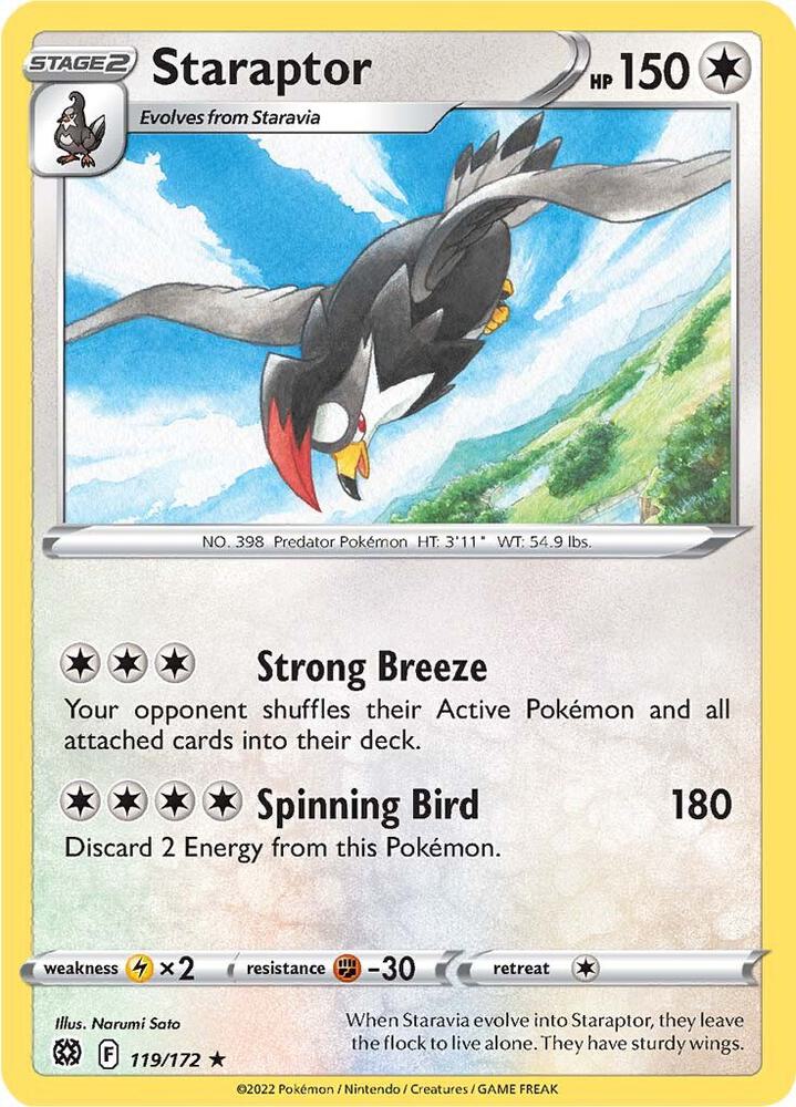Pokemon Staraptor 119/172 Brilliant Stars