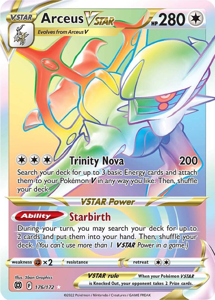 Pokemon Arceus VSTAR 176/172 Brilliant Stars