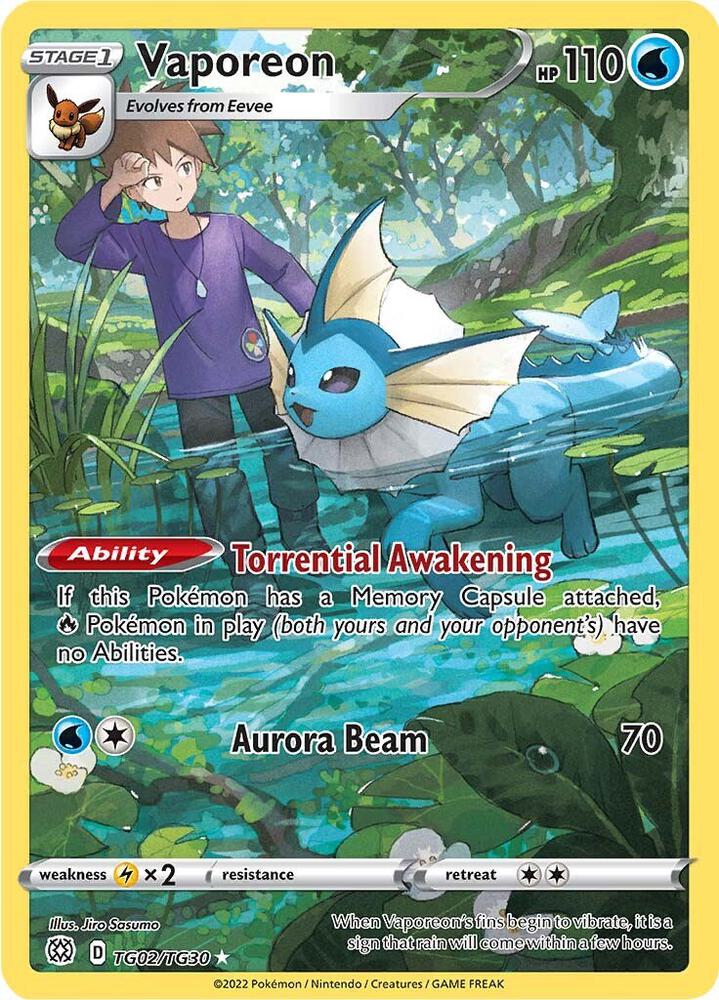 Pokemon Vaporeon TG02/TG30 Brilliant Stars