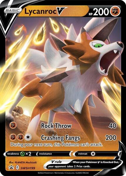Pokemon Lycanroc V SWSH199 SWSH Black Star Promos