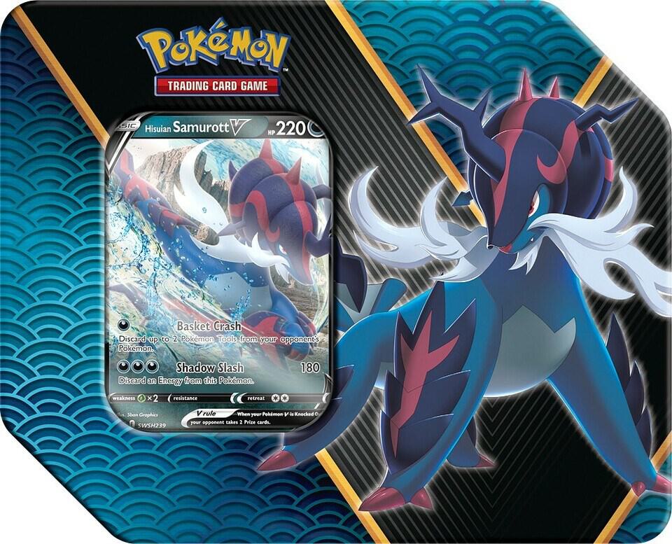 Pokemon Hisuian Samurott V Tin