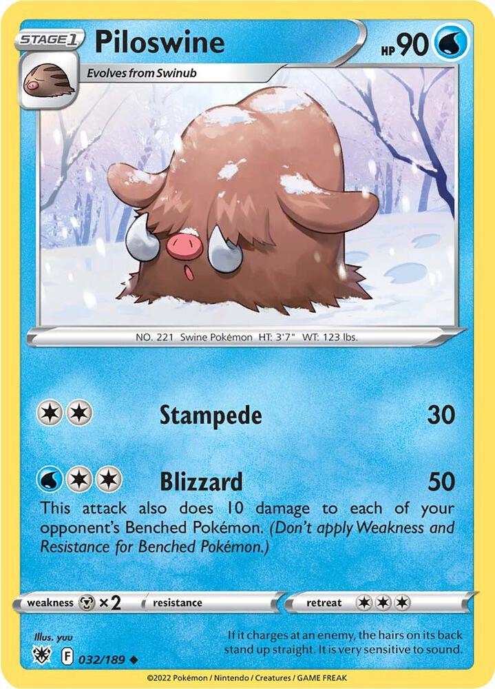 Pokemon Piloswine 32/189 Astral Radiance