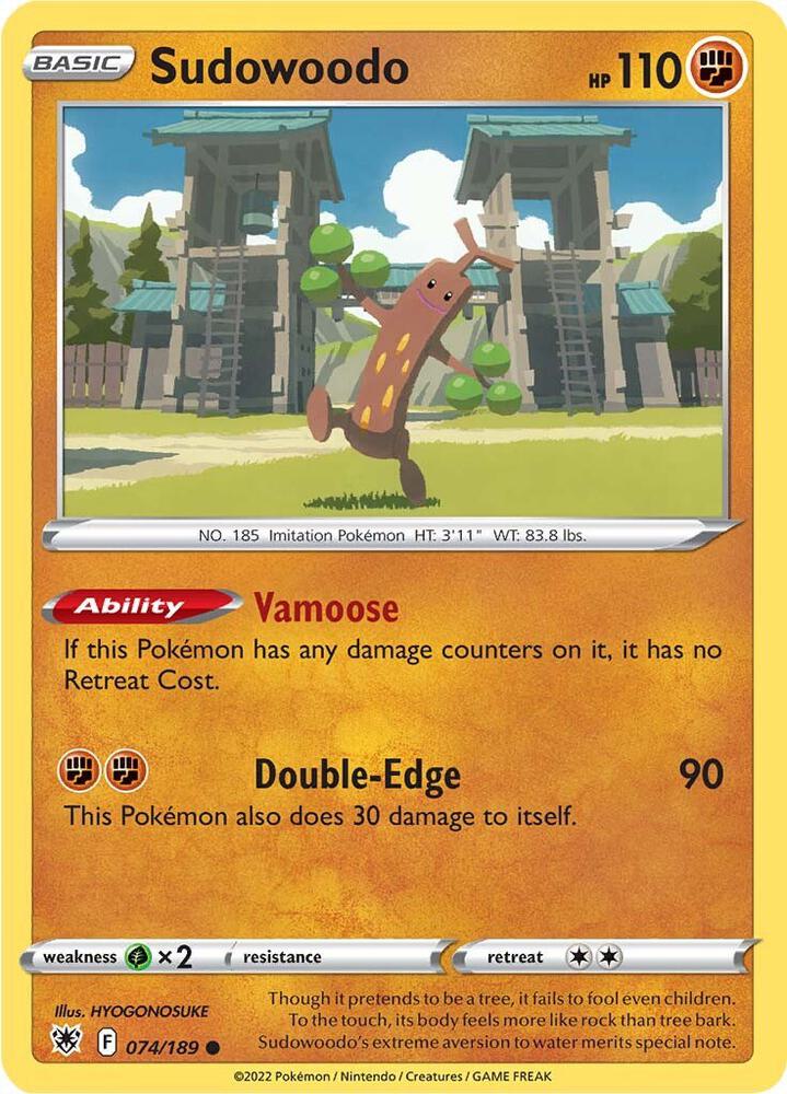Pokemon Sudowoodo 74/189 Astral Radiance