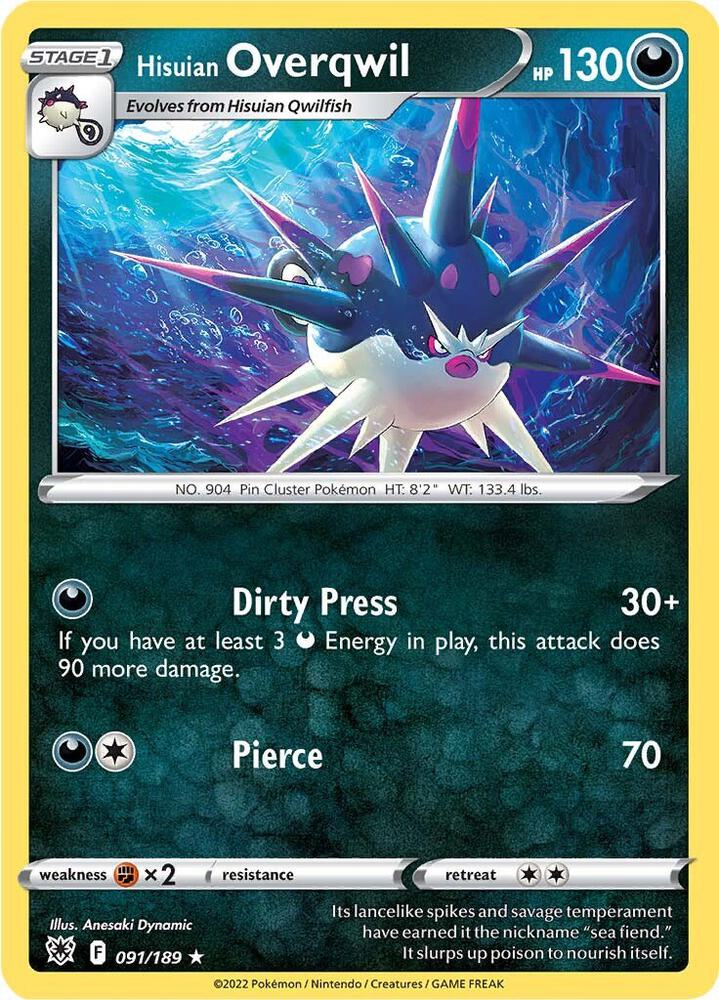 Pokemon Hisuian Overqwil 91/189 Astral Radiance