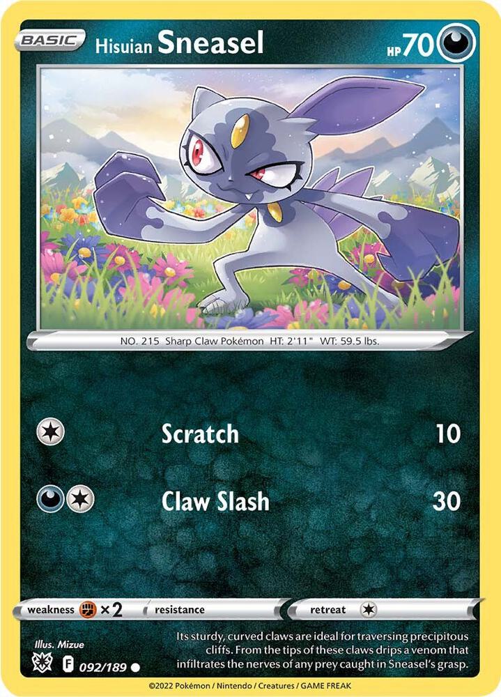 Pokemon Hisuian Sneasel 92/189 Astral Radiance
