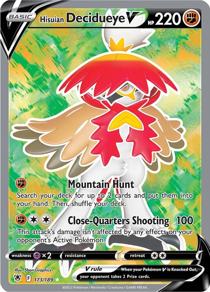 Pokemon Hisuian Decidueye V 173/189 Astral Radiance