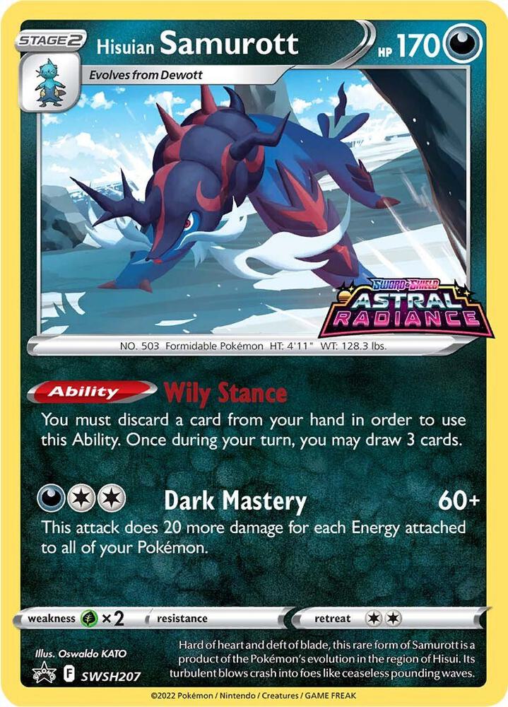 Pokemon Hisuian Samurott SWSH207 SWSH Black Star Promos
