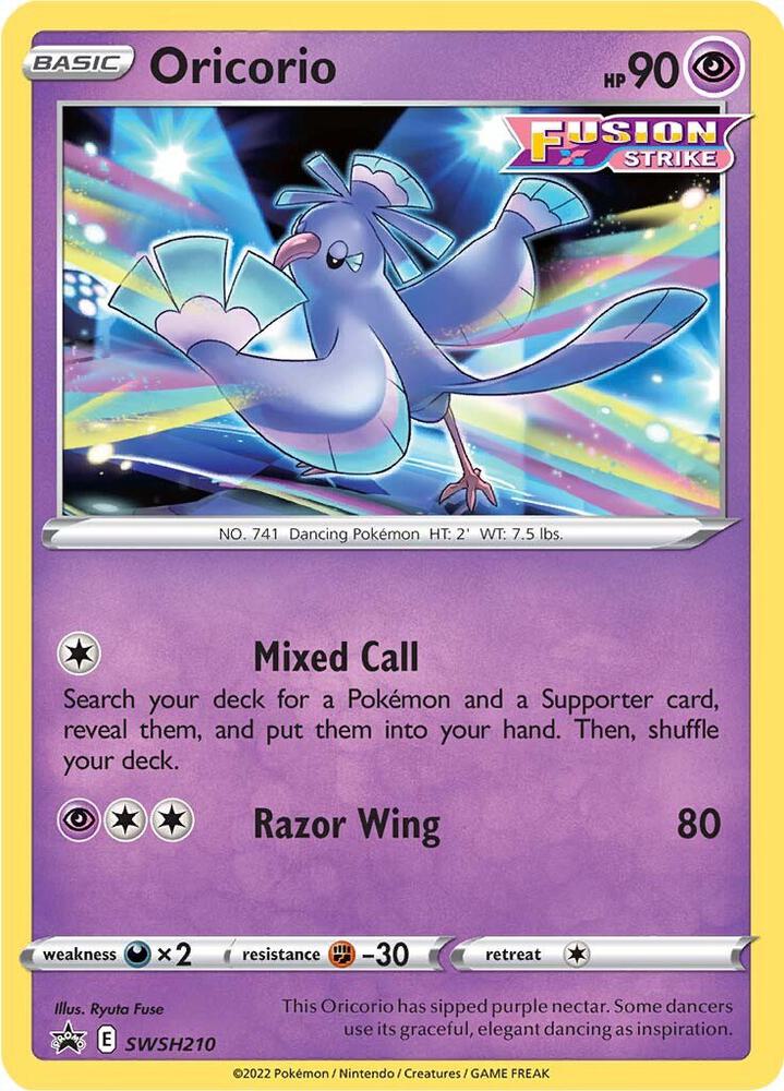 Pokemon Oricorio SWSH210 SWSH Black Star Promos