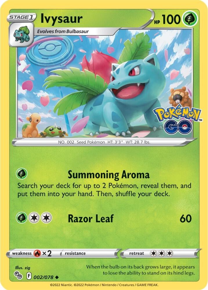 Pokemon Ivysaur 2/78 Pokémon GO