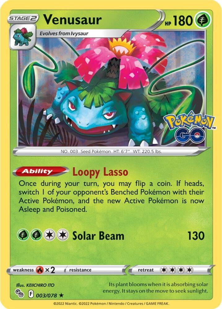 Pokemon Venusaur 3/78 Pokémon GO