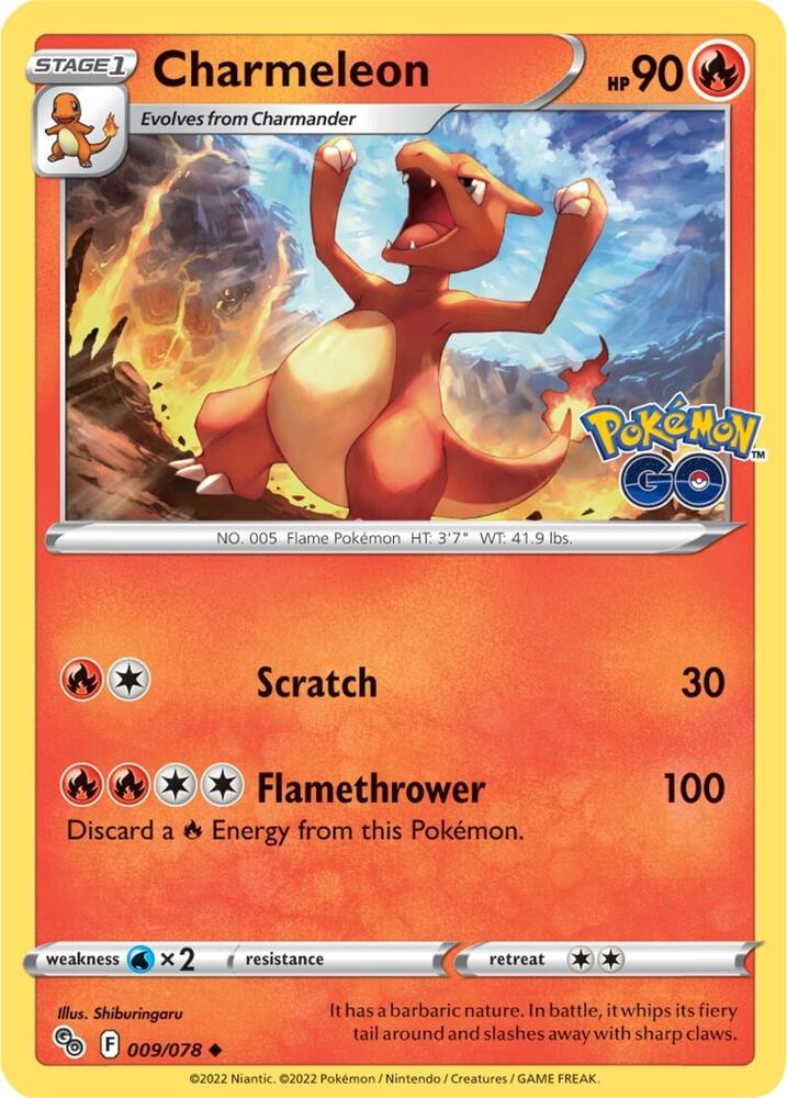 Pokemon Charmeleon 9/78 Pokémon GO