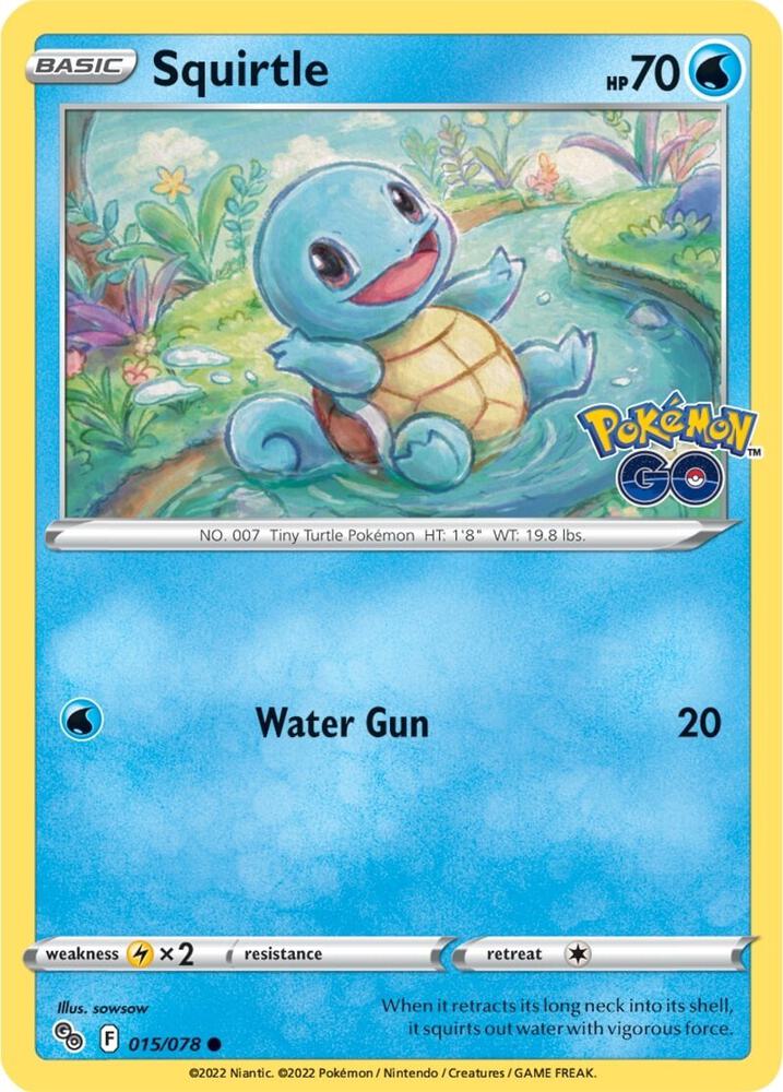 Pokemon Squirtle 15/78 Pokémon GO